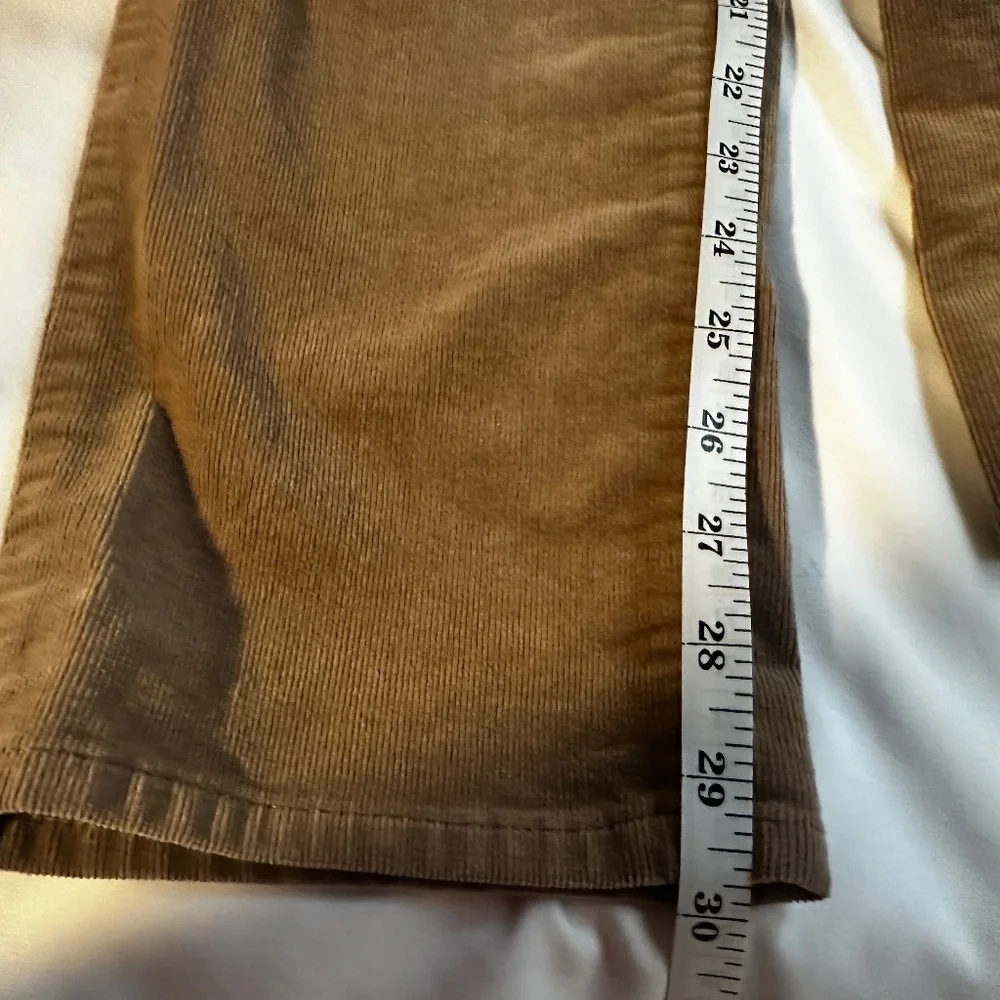 Talbots Womens 8 Corduroy Pants High Waist Straight Leg Brown Tan Khaki - Picture 8 of 10